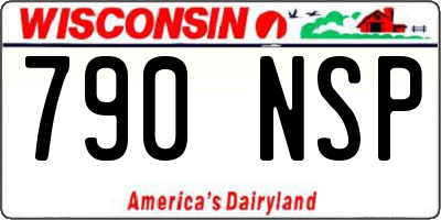 WI license plate 790NSP