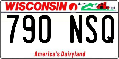 WI license plate 790NSQ