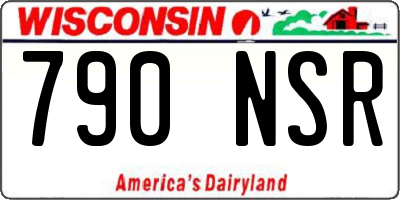 WI license plate 790NSR