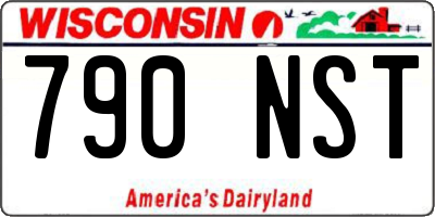 WI license plate 790NST
