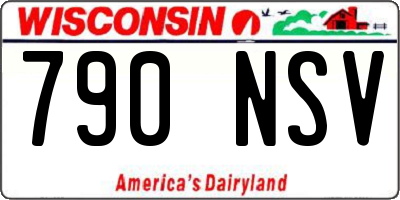WI license plate 790NSV