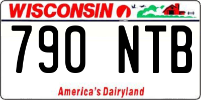 WI license plate 790NTB