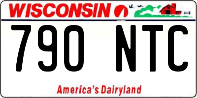 WI license plate 790NTC