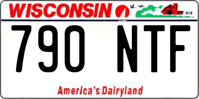 WI license plate 790NTF