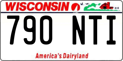 WI license plate 790NTI