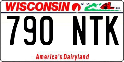 WI license plate 790NTK