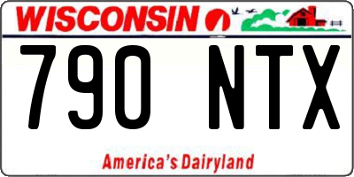 WI license plate 790NTX