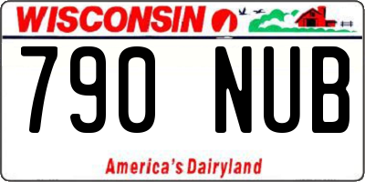 WI license plate 790NUB
