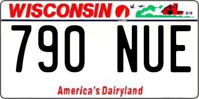 WI license plate 790NUE