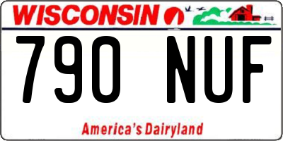 WI license plate 790NUF