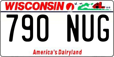 WI license plate 790NUG
