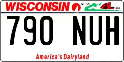 WI license plate 790NUH