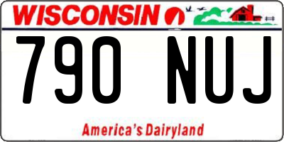 WI license plate 790NUJ
