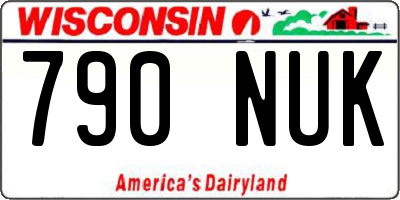WI license plate 790NUK
