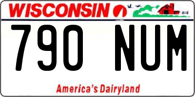 WI license plate 790NUM