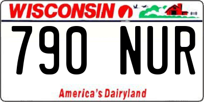WI license plate 790NUR