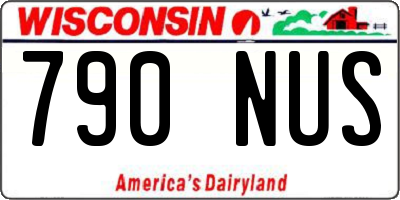 WI license plate 790NUS