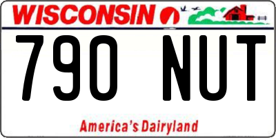 WI license plate 790NUT