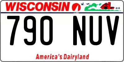 WI license plate 790NUV