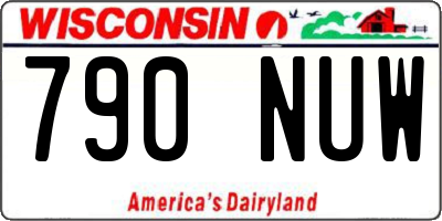 WI license plate 790NUW
