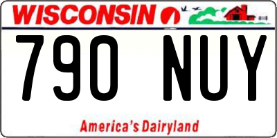 WI license plate 790NUY