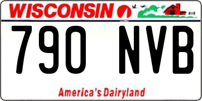 WI license plate 790NVB