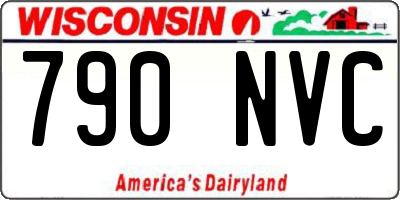 WI license plate 790NVC