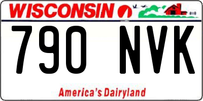 WI license plate 790NVK