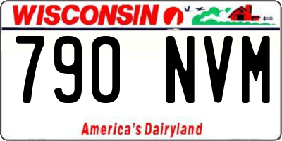 WI license plate 790NVM