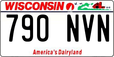 WI license plate 790NVN