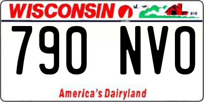 WI license plate 790NVO