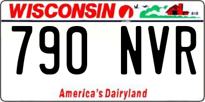 WI license plate 790NVR