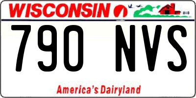 WI license plate 790NVS