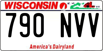 WI license plate 790NVV
