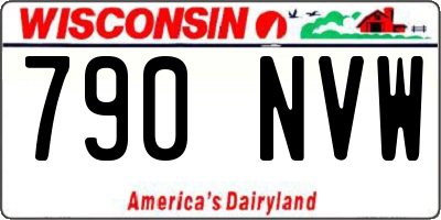 WI license plate 790NVW