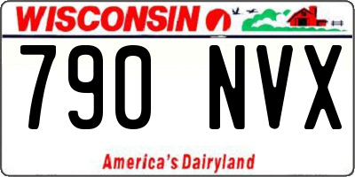 WI license plate 790NVX