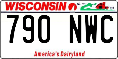 WI license plate 790NWC