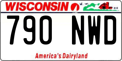 WI license plate 790NWD