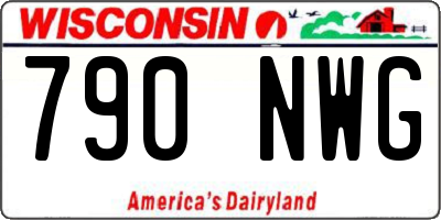 WI license plate 790NWG