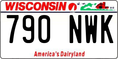 WI license plate 790NWK