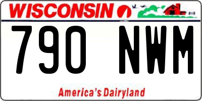 WI license plate 790NWM