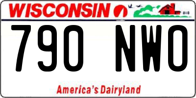 WI license plate 790NWO