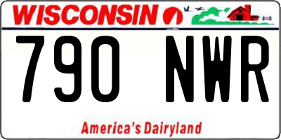WI license plate 790NWR