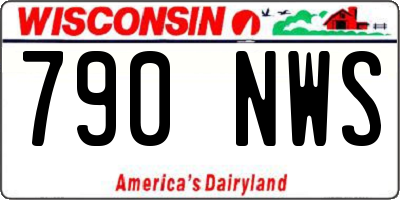 WI license plate 790NWS