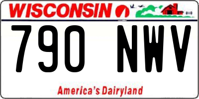 WI license plate 790NWV