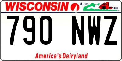 WI license plate 790NWZ