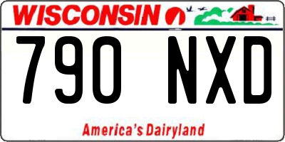 WI license plate 790NXD