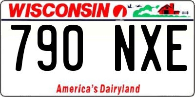WI license plate 790NXE