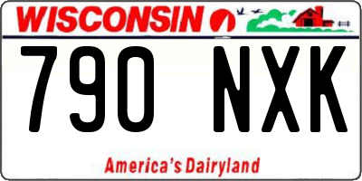 WI license plate 790NXK