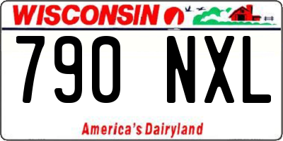 WI license plate 790NXL